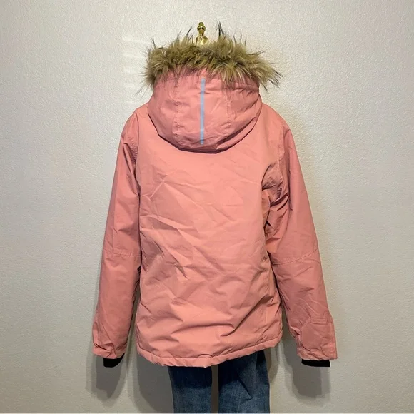 Pink Heated Jacket with Fur Hood - Picture 8 of 13